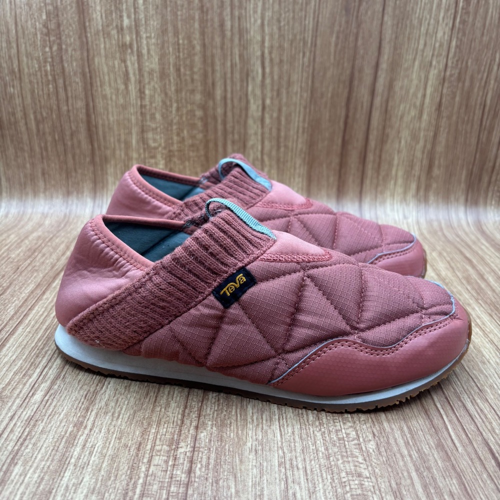 Teva ReEmber Slip On Sneakers Pink Rose Women Size 6 Quilted 1125471 Gorpcore